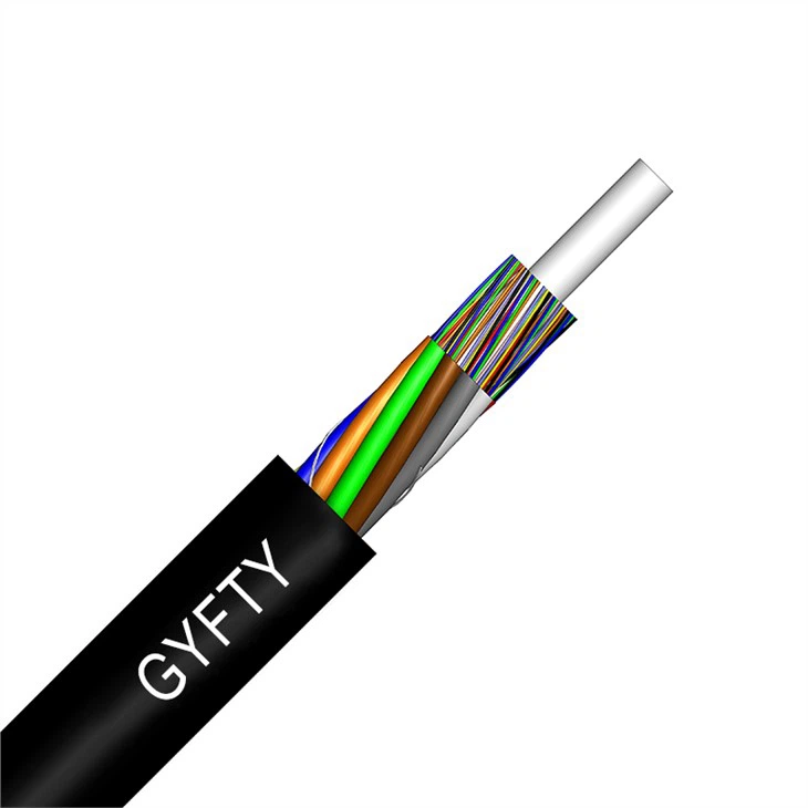 2-864 Inti Non-logam Polyethylene Sheath Stranded Loose Tube Kabel Serat Optik GYFTY