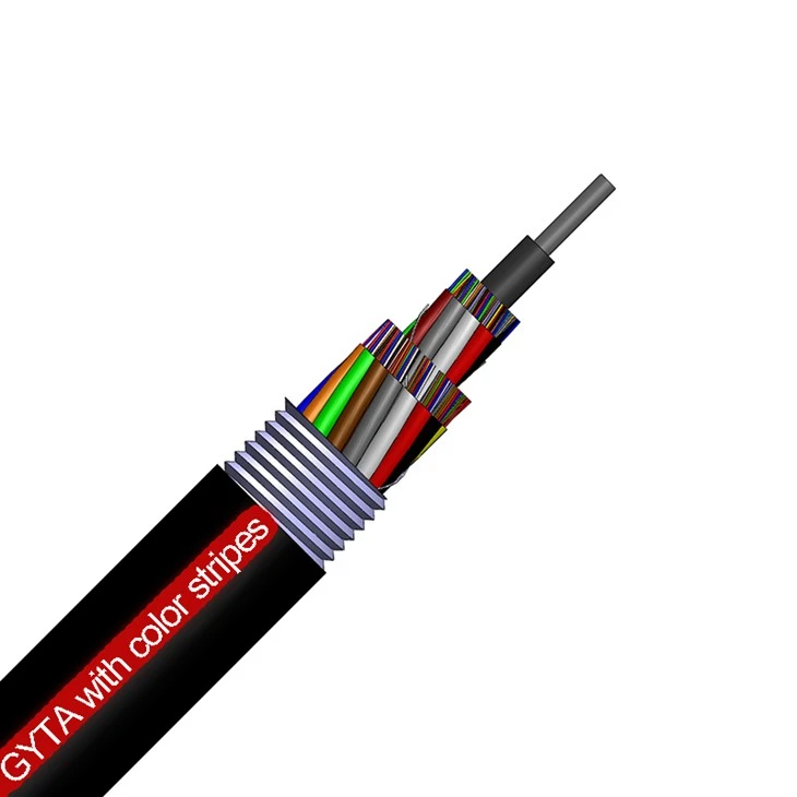 Kabel Serat Optik GYTA Dengan Garis Warna